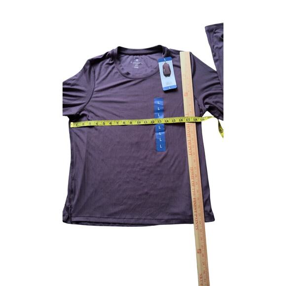 NWT Danskin Ladies' Ribbed Long Sleeve Active Top – Purple, Size L - Picture 9 of 11